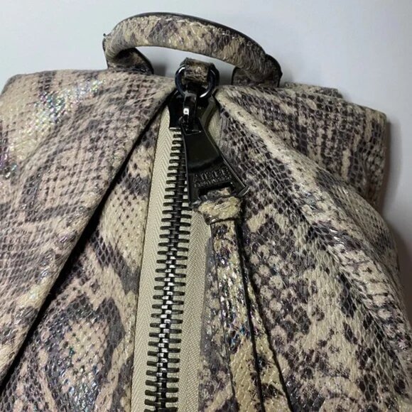 AIMEE KESTENBERG Tamitha Leather Bag Backpack Golden Python - Picture 4 of 11